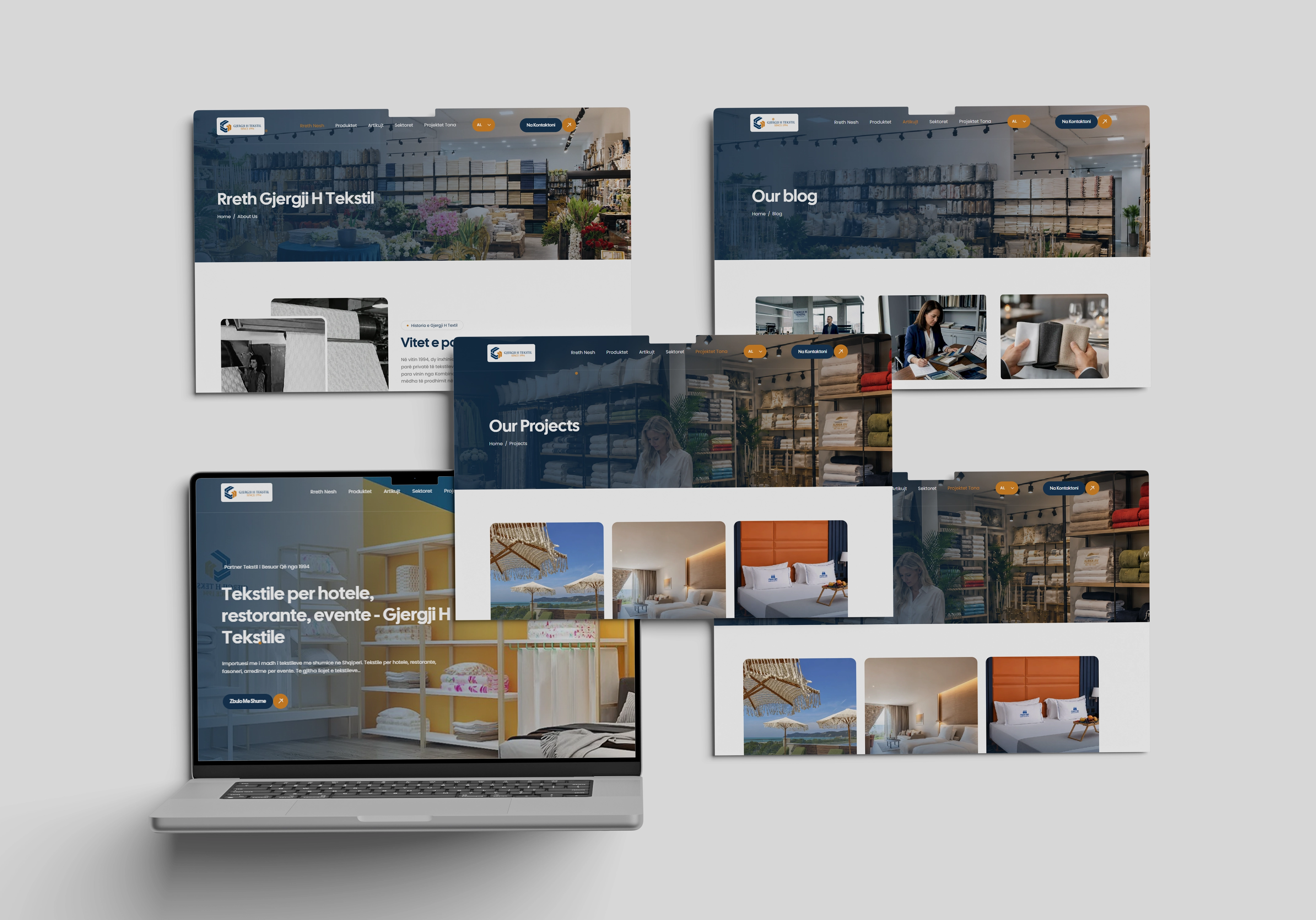 Website dhe SEO B2B për Gjergji H Tekstil