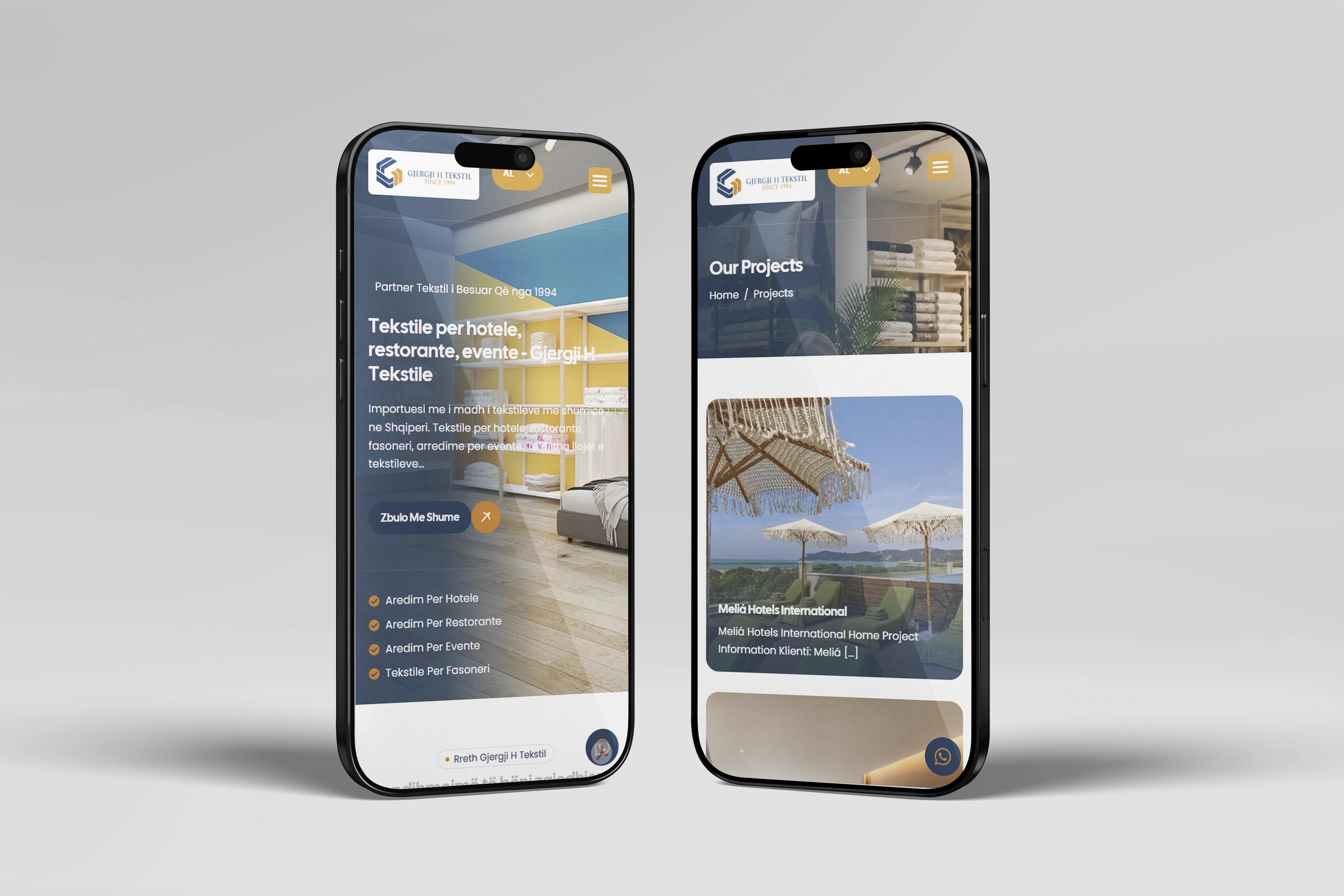 Versioni mobile i website-it Gjergji H Tekstil