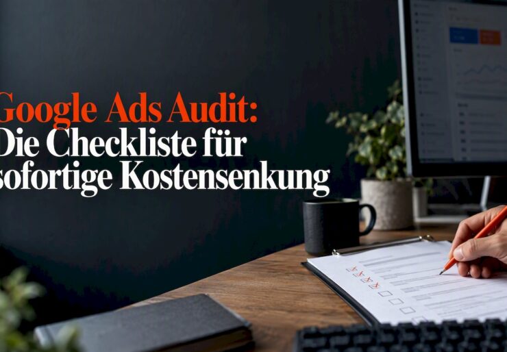 Markierte Checkliste neben einem Monitor