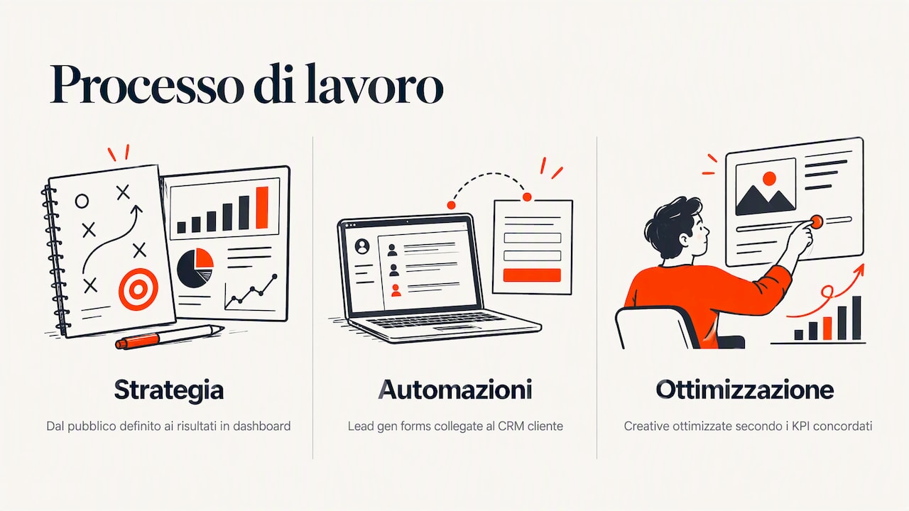 Come Xpert Marketing mette in pratica le LinkedIn Ads — overview diagram