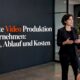 Filmcrew dreht ein Interview für ein Unternehmen