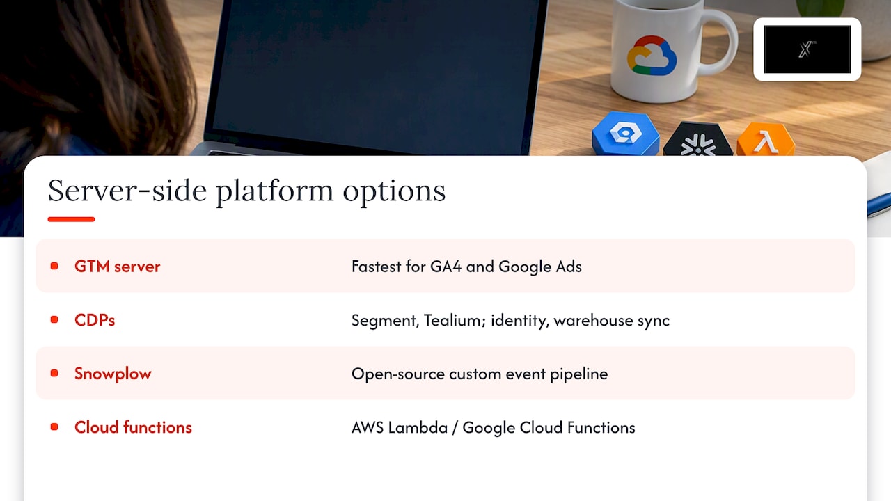 Server-side tagging platforms and tools beyond Google Tag Manager — overview diagram