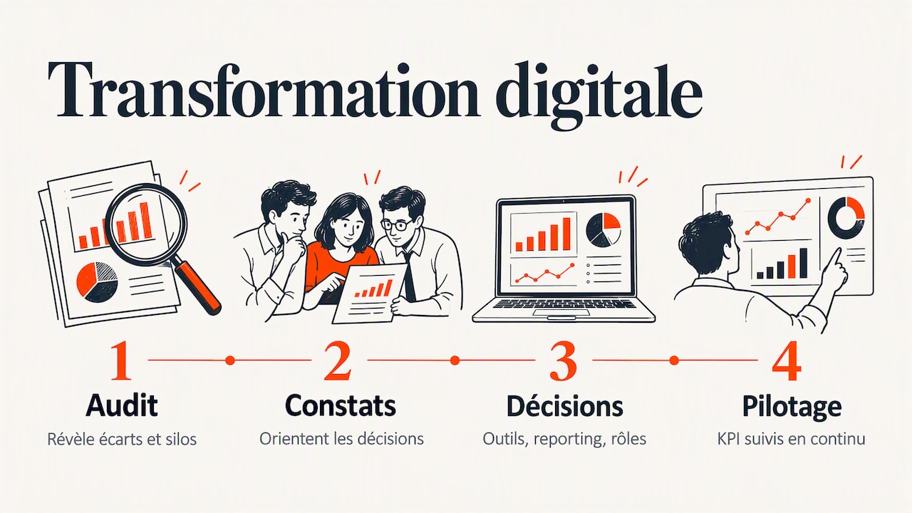Impact de l'audit sur la transformation digitale — overview diagram