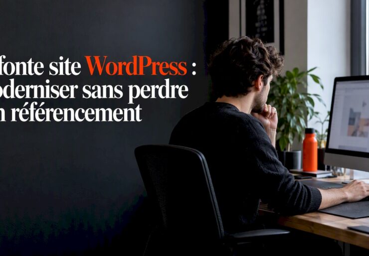 Webdesigner en train de retravailler un site web professionnel