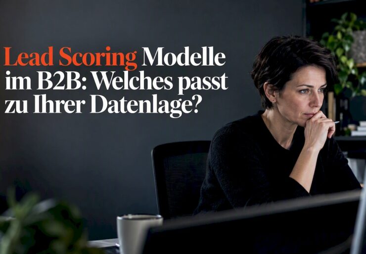 Analystin überprüft B2B-Lead-Prioritäten am Bildschirm