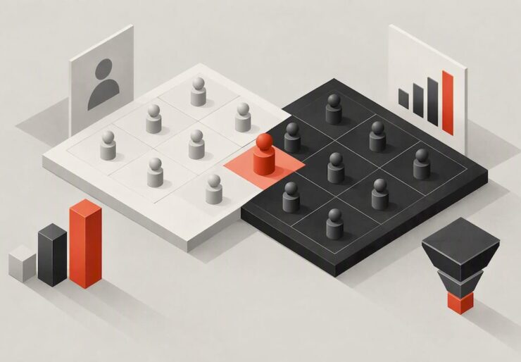 Geometric lead scoring model illustration