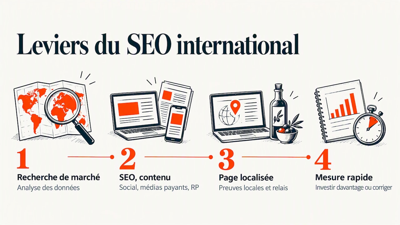 Cinq canaux coordonnés autour d’une page localisée