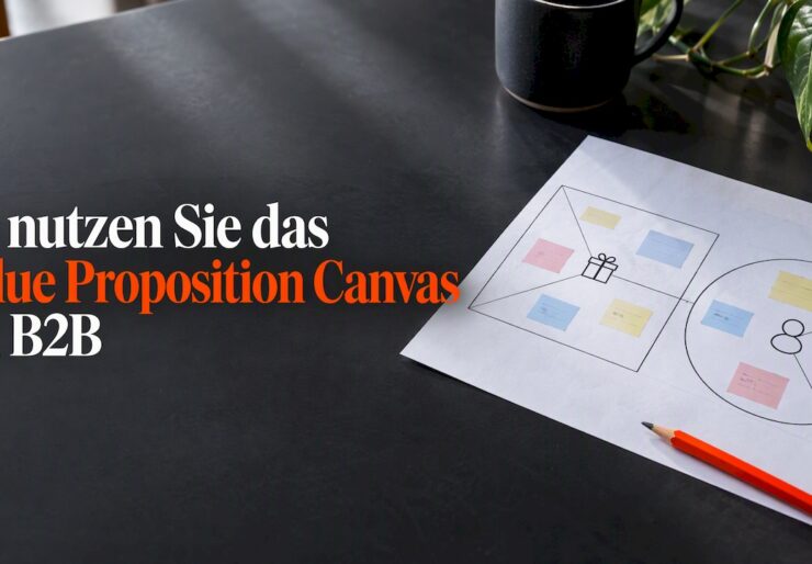 Value Proposition Canvas auf dunklem Hintergrund