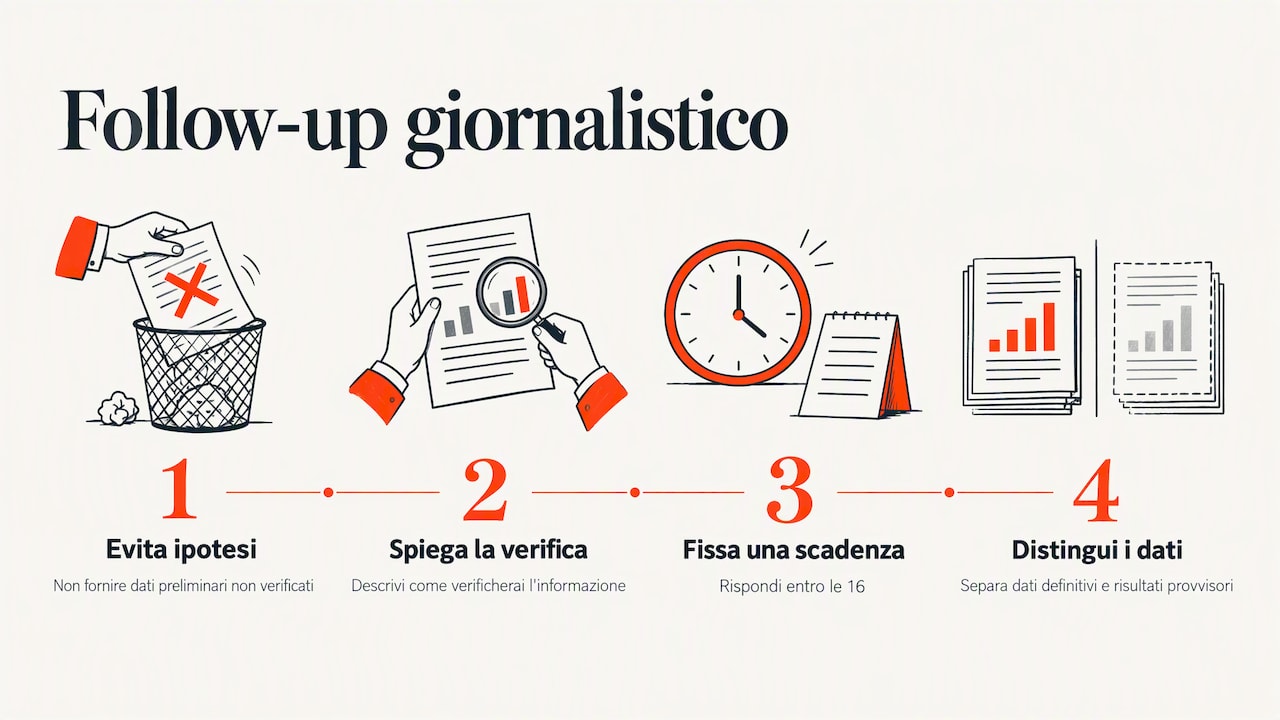 Passaggi per verificare e rispondere ai giornalisti