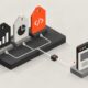 Isometric forms representing a tag manager setup