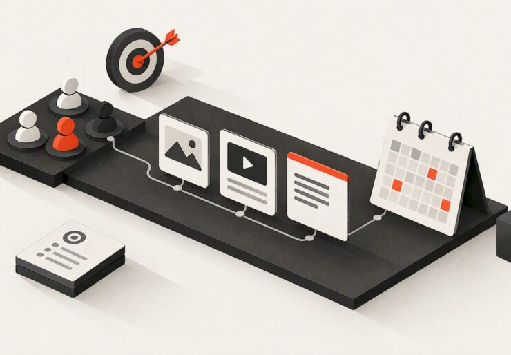 Isometric social media planning system
