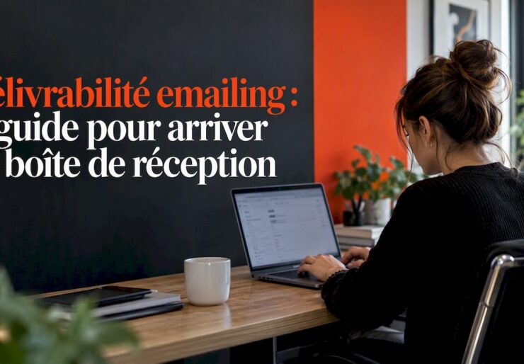 Marketeur vérifiant la réception des e-mails sur son ordinateur portable